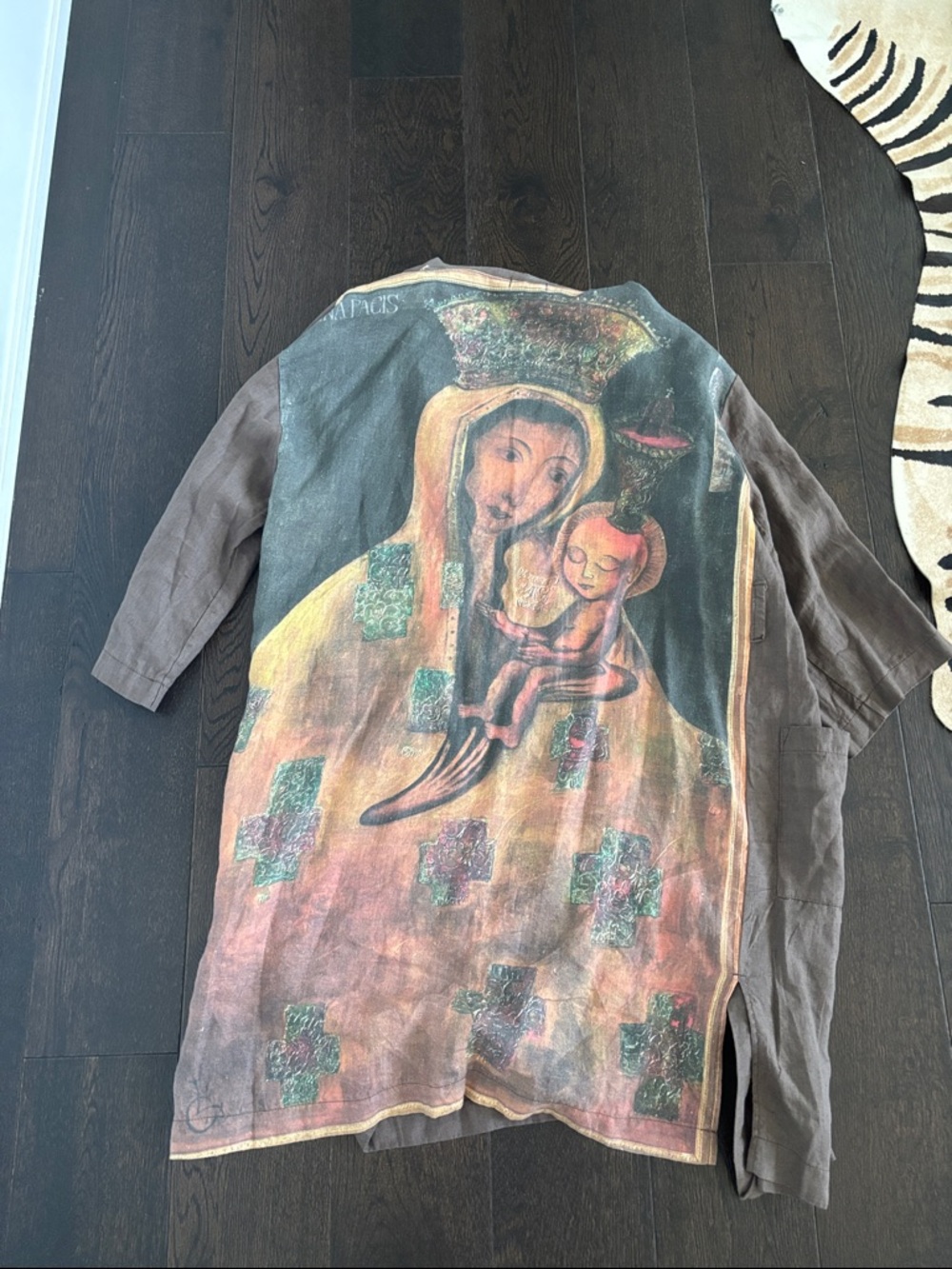 Brown Linen Kimono